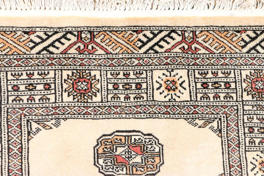Brown Pakistani Bokhara Runner 2' 7" x 8' Hand-Knotted | No. QA21334
