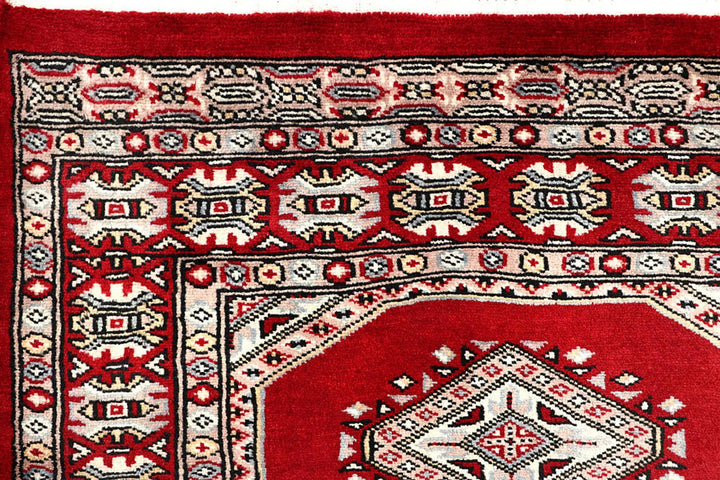 Firebrick Red Pakistani Jaldar Runner 2' 6" x 9' 7" Hand-Knotted | No. QA21351