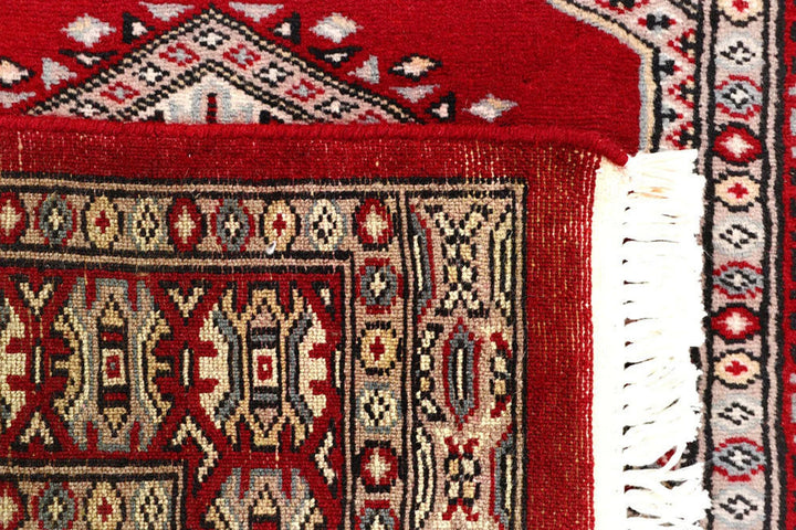 Firebrick Red Pakistani Jaldar Runner 2' 6" x 9' 7" Hand-Knotted | No. QA21351