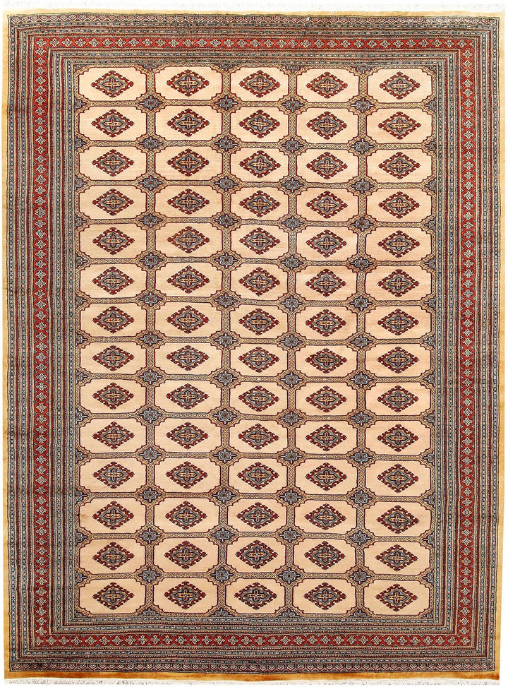 Brown Pakistani Jaldar Rug 8' 2" x 10' 11" Hand-Knotted | No. QA21476