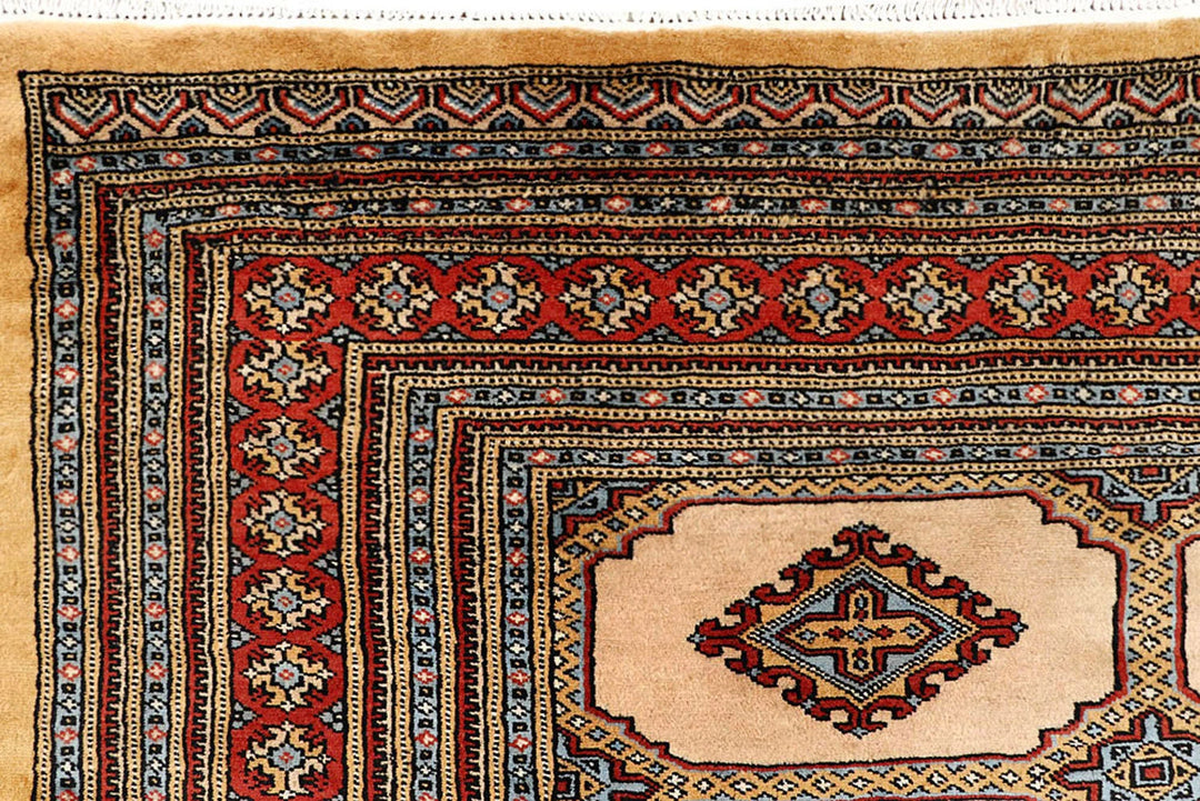 Brown Pakistani Jaldar Rug 8' 2" x 10' 11" Hand-Knotted | No. QA21476