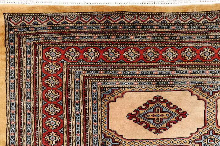Brown Pakistani Jaldar Rug 8' 2" x 10' 11" Hand-Knotted | No. QA21476