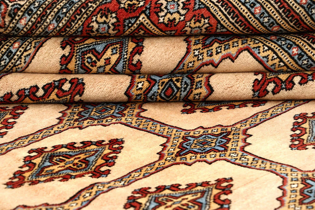 Brown Pakistani Jaldar Rug 8' 2" x 10' 11" Hand-Knotted | No. QA21476