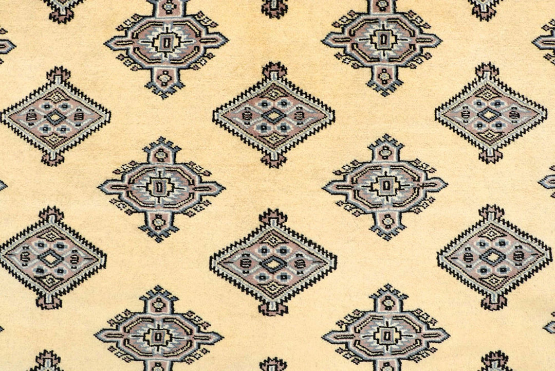 Yellow Pakistani Jaldar Rug 5' 1" x 8' 1" Hand-Knotted | No. QA21758