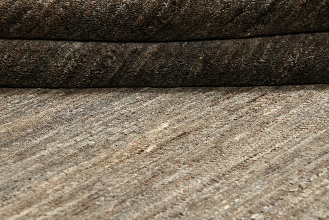 Saddle Brown Pakistani Gabbeh Rug 4' 1" x 5' 1" Hand-Knotted | No. QA21826