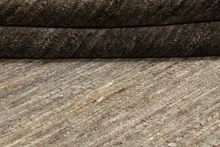 Saddle Brown Pakistani Gabbeh Rug 4' 1" x 5' 1" Hand-Knotted | No. QA21826