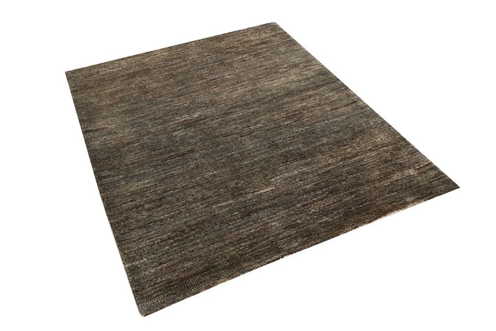 Saddle Brown Pakistani Gabbeh Rug 4' 1" x 5' 1" Hand-Knotted | No. QA21826