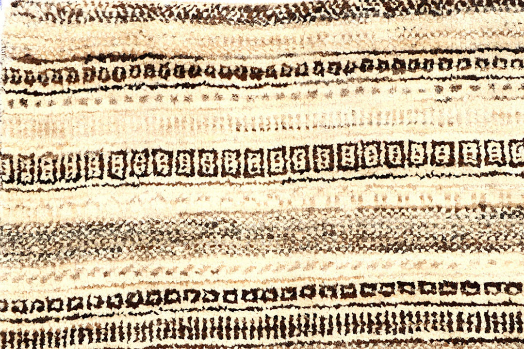 Brown Pakistani Gabbeh Rug 2' 9" x 14' 4" Hand-Knotted | No. QA22121