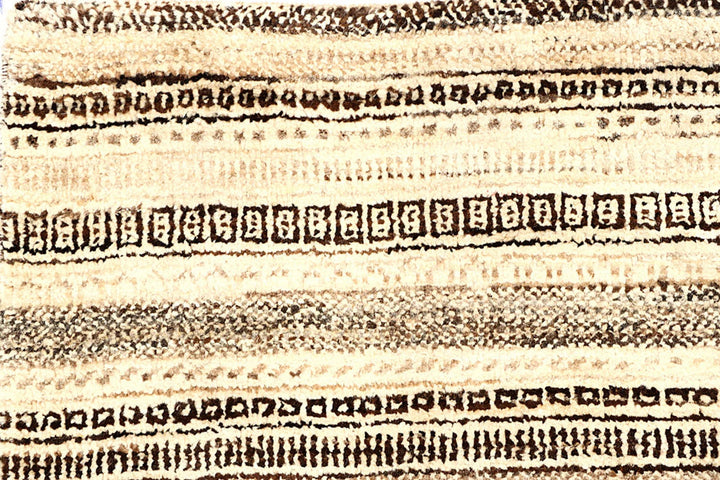 Brown Pakistani Gabbeh Rug 2' 9" x 14' 4" Hand-Knotted | No. QA22121