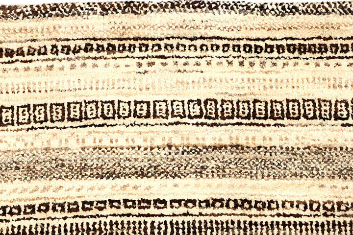 Brown Pakistani Gabbeh Rug 2' 9" x 14' 4" Hand-Knotted | No. QA22121