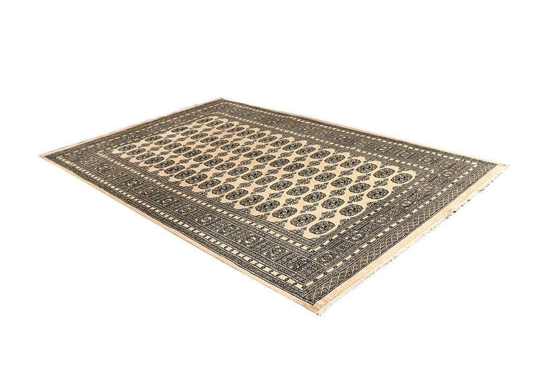 Brown Pakistani Bokhara Rug 6' x 9'1" Hand-Knotted | No. QA22319
