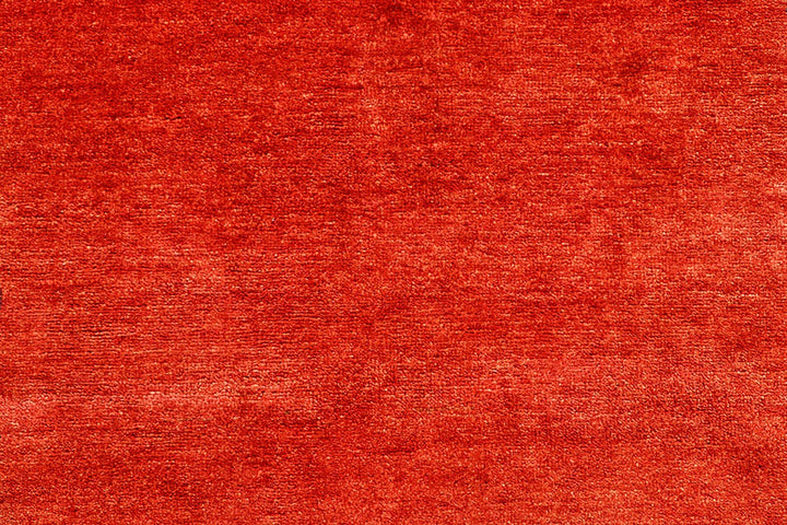 Red Pakistani Gabbeh Rug 5' 6" x 8' 1" Hand-Knotted | No. QA22415