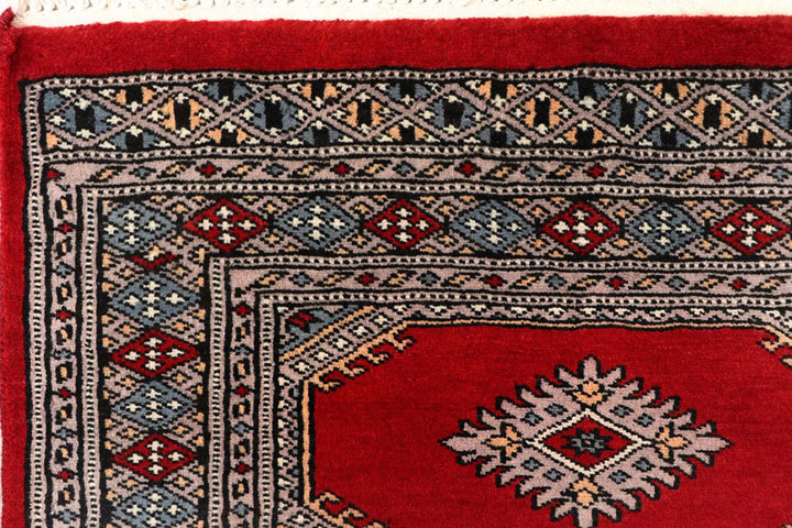 Red Jaldar Rug 2' 4" x 8' 10" Hand-Knotted | No. QA22513