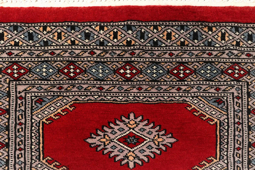 Red Jaldar Rug 2' 4" x 8' 10" Hand-Knotted | No. QA22513