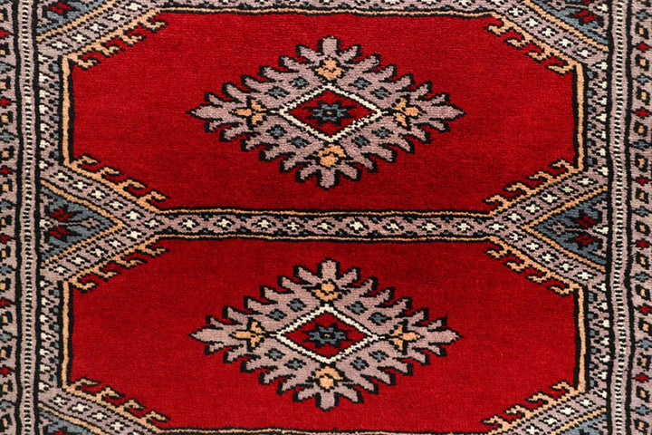Red Jaldar Rug 2' 4" x 8' 10" Hand-Knotted | No. QA22513