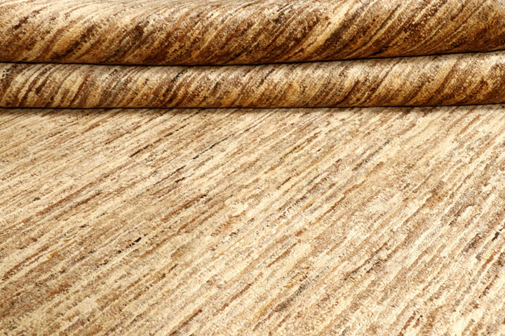 Brown Pakistani Gabbeh Rug 6' 1" x 8' 2" Hand-Knotted | No. QA22547