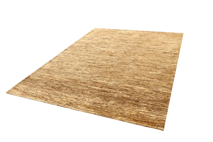 Brown Pakistani Gabbeh Rug 6' 1" x 8' 2" Hand-Knotted | No. QA22547