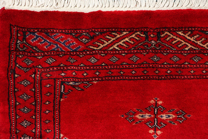 Red Pakistani Butterfly Rug 2' x 5'11" Hand-Knotted | No. QA22645