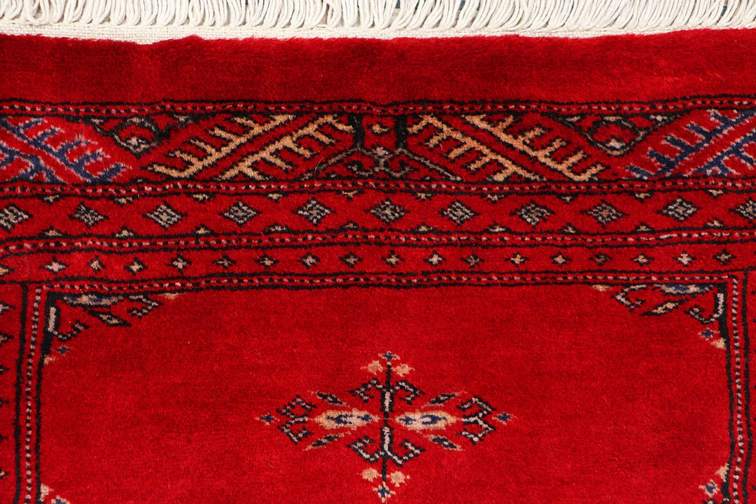 Red Pakistani Butterfly Rug 2' x 5'11" Hand-Knotted | No. QA22645