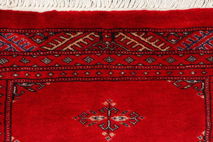 Red Pakistani Butterfly Rug 2' x 5'11" Hand-Knotted | No. QA22645