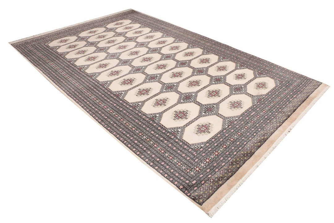 Brown Pakistani Jaldar Rug 6' 7" x 10' 4" Hand-Knotted | No. QA22869