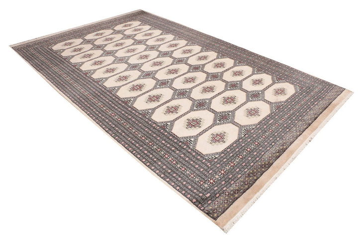 Brown Pakistani Jaldar Rug 6' 7" x 10' 4" Hand-Knotted | No. QA22869