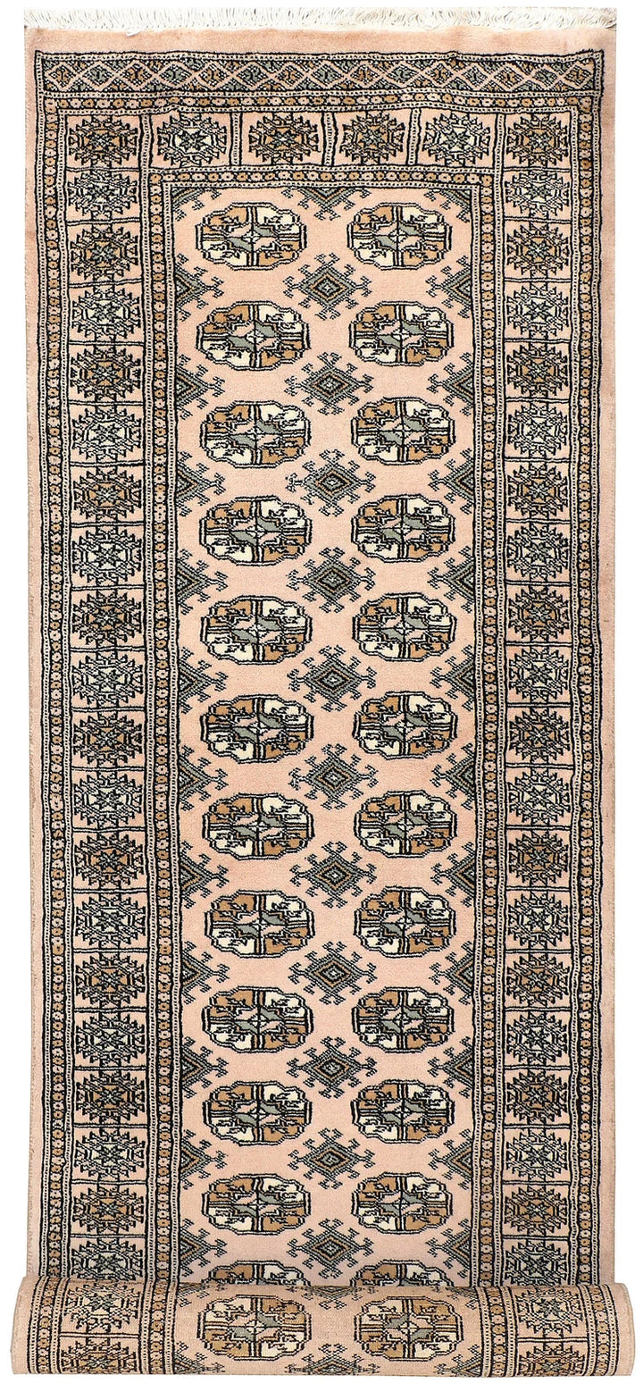Brown Pakistani Bokhara Rug 2' 8" x 9' 9" Hand-Knotted | No. QA23104