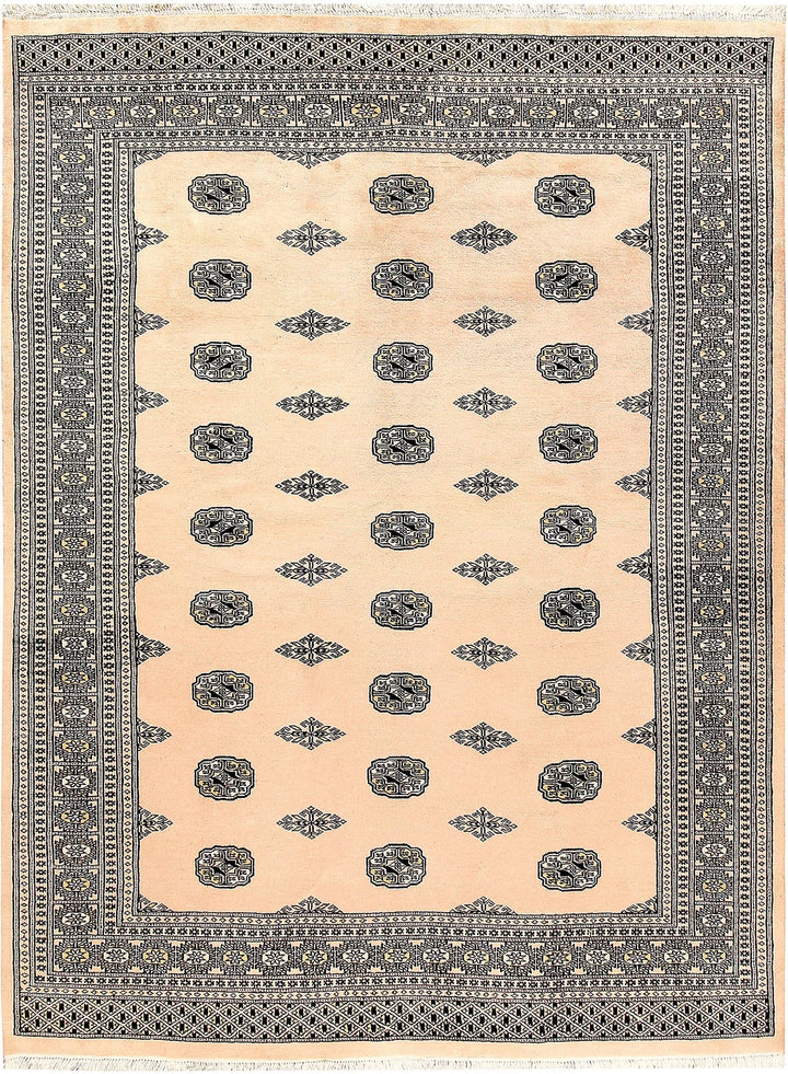 Brown Bokhara Rug 6' x 8' Hand-Knotted | No. QA23145