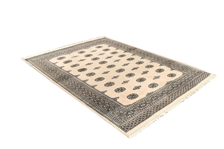 Brown Bokhara Rug 6' x 8' Hand-Knotted | No. QA23145