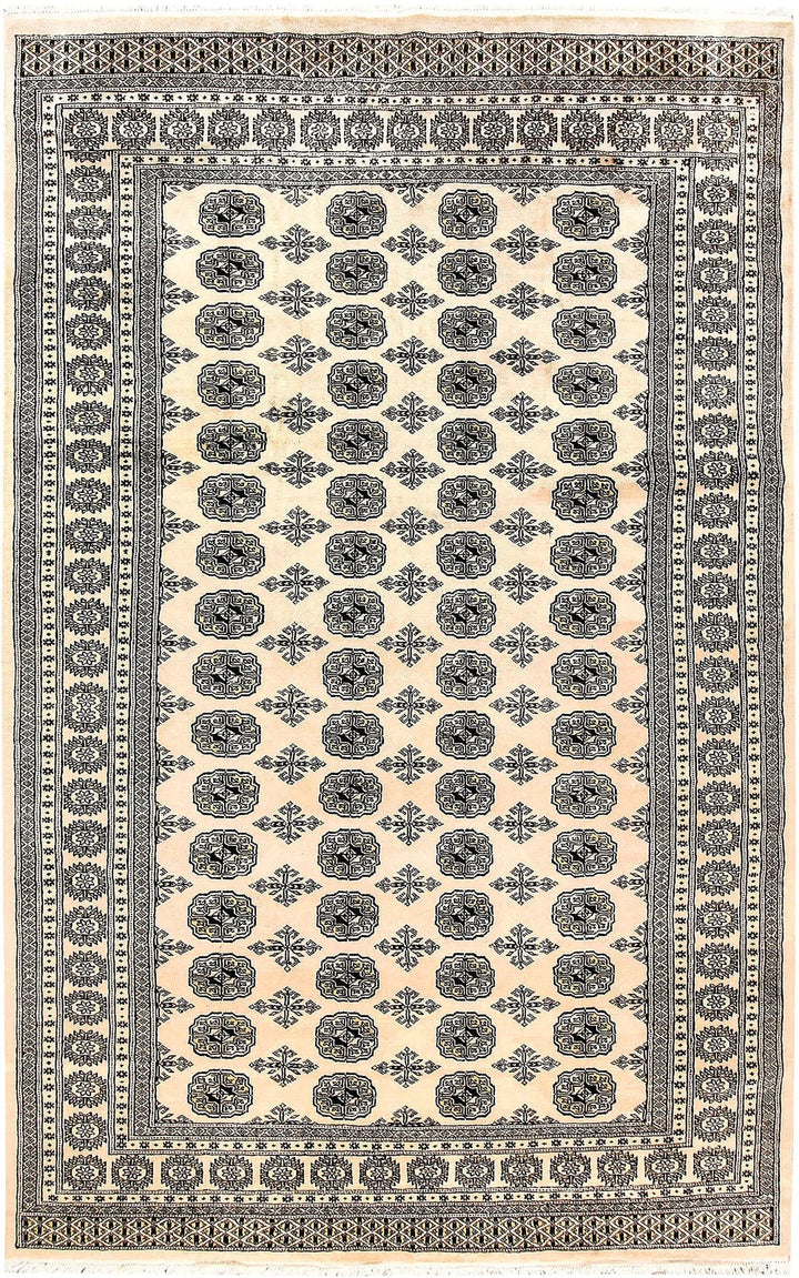 Brown Bokhara Rug 5' 11" x 9' 4" Hand-Knotted | No. QA23213