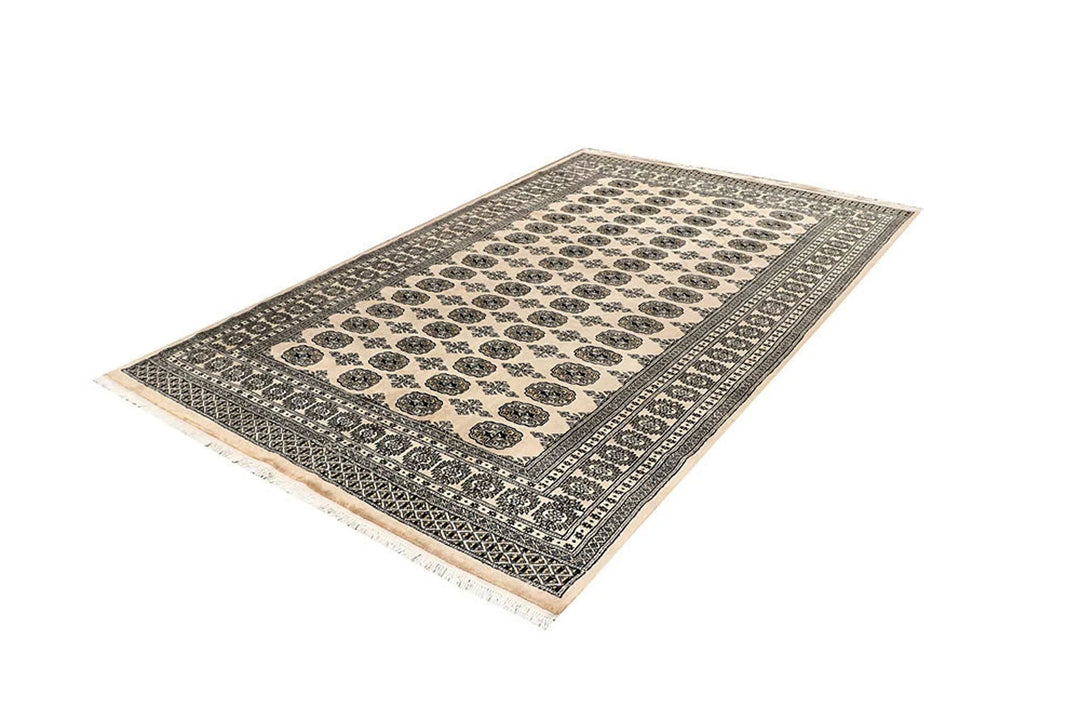 Brown Bokhara Rug 5' 11" x 9' 4" Hand-Knotted | No. QA23213