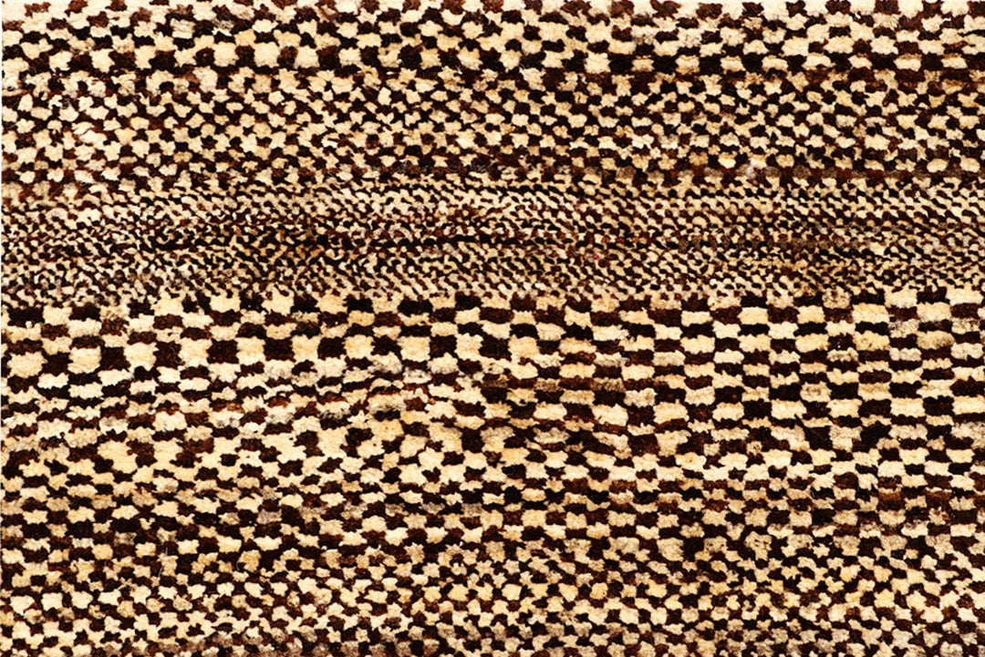 Brown Pakistani Gabbeh Rug 2' 6" x 14' 5" Hand-Knotted | No. QA23500