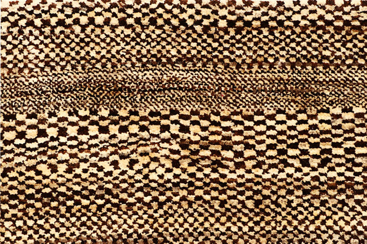 Brown Pakistani Gabbeh Rug 2' 6" x 14' 5" Hand-Knotted | No. QA23500