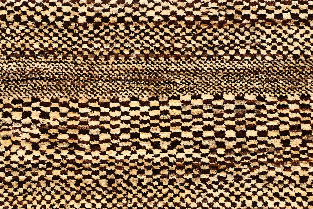 Brown Pakistani Gabbeh Rug 2' 6" x 14' 5" Hand-Knotted | No. QA23500