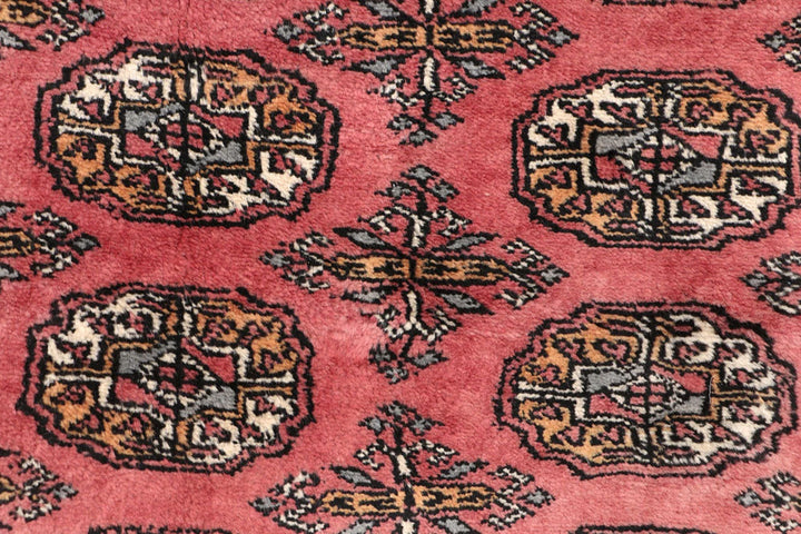 Red Bokhara Rug 2' 8" x 14' 6" Hand-Knotted | No. QA23586