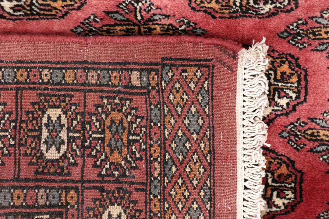 Red Bokhara Rug 2' 8" x 14' 6" Hand-Knotted | No. QA23586