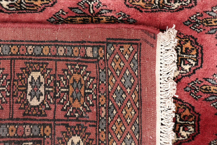 Red Bokhara Rug 2' 8" x 14' 6" Hand-Knotted | No. QA23586