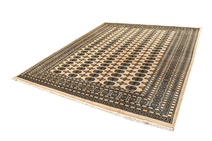 Brown Pakistani Bokhara Rug 8' x 9'10" Hand-Knotted | No. QA23724