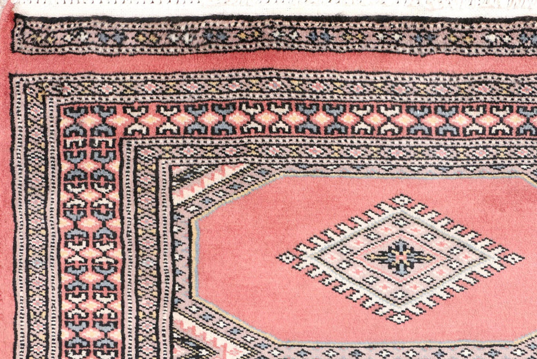 Red Pakistani Jaldar Rug 2' 6" x 4' Hand-Knotted | No. QA23746