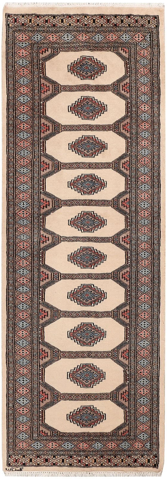 Wheat Pakistani Jaldar Runner 2' x 5' 11" Hand-Knotted | No. QA23863