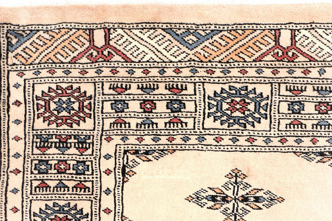 Wheat Pakistani Butterfly Runner Rug 2' 8" x 8' 2" Hand-Knotted | No. QA24140