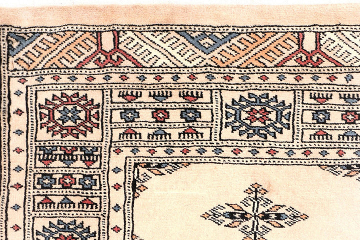 Wheat Pakistani Butterfly Runner Rug 2' 8" x 8' 2" Hand-Knotted | No. QA24140
