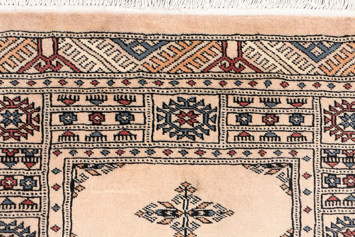 Wheat Pakistani Butterfly Runner Rug 2' 8" x 8' 2" Hand-Knotted | No. QA24140