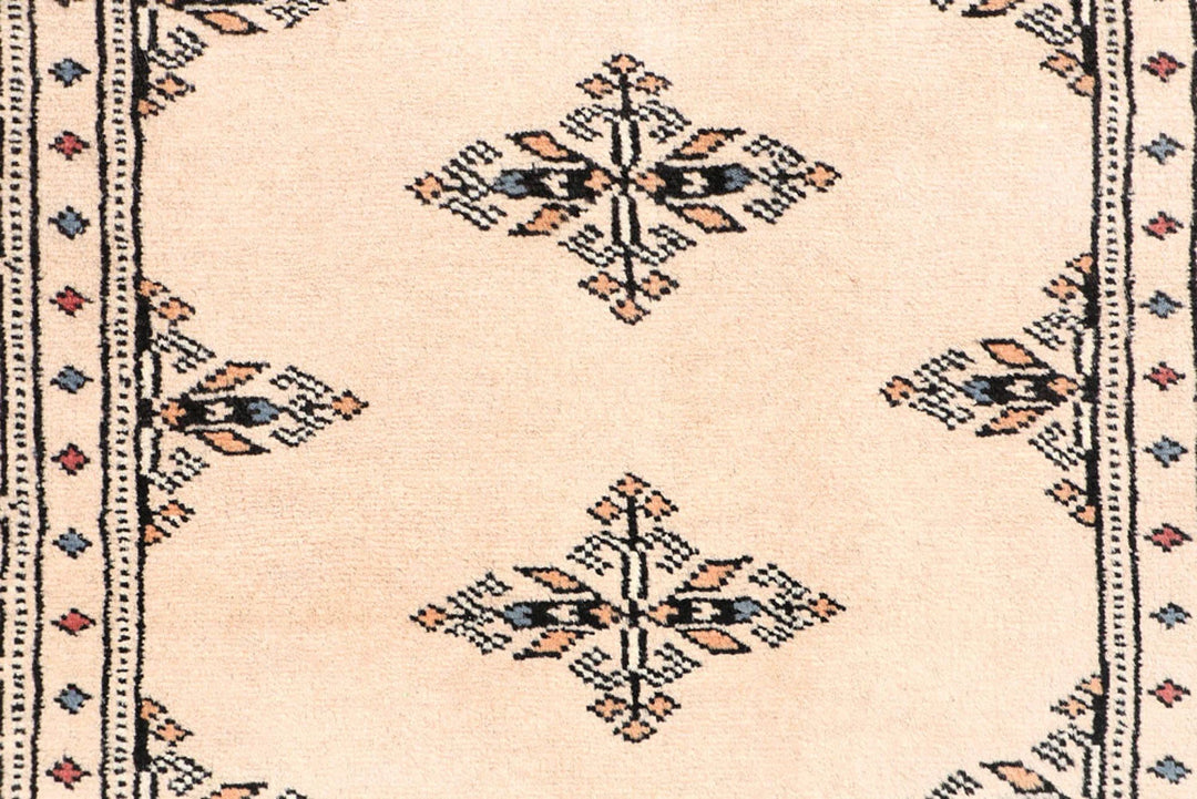 Wheat Pakistani Butterfly Runner Rug 2' 8" x 8' 2" Hand-Knotted | No. QA24140