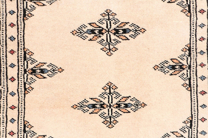 Wheat Pakistani Butterfly Runner Rug 2' 8" x 8' 2" Hand-Knotted | No. QA24140