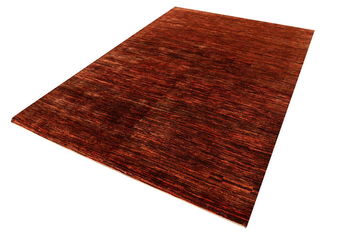 Sienna Pakistani Gabbeh Rug 6' x 8'8" Hand-Knotted | No. QA24145