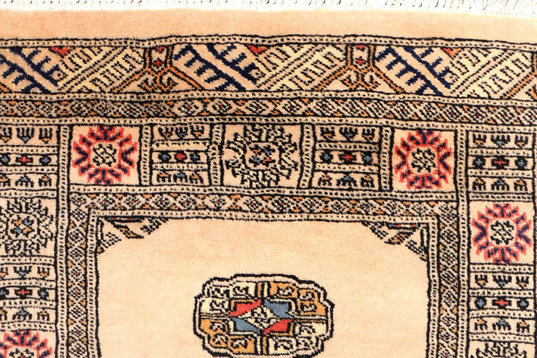 Brown Pakistani Bokhara Rug 2' 7" x 11' Hand-Knotted | No. QA24432