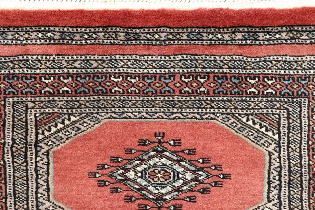 Light Salmon Pakistani Jaldar Runner 2' 4" x 9' 2" Hand-Knotted | No. QA25456