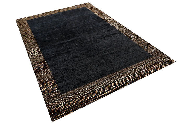 Grey Pakistani Gabbeh Rug 5' 7" x 8' 2" Hand-Knotted | No. QA25543