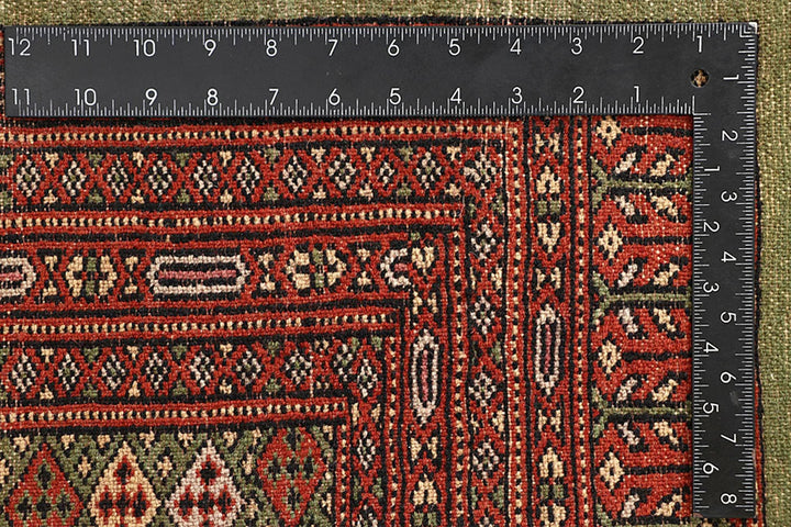 Olive Pakistani Jaldar Rug 8' x 10' 9" Hand-Knotted | No. QA25592